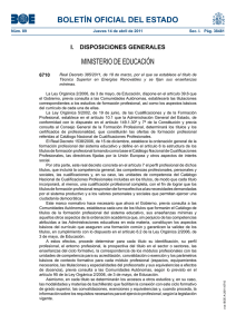 BOLETÍN OFICIAL DEL ESTADO MINISTERIO DE EDUCACIÓN I.  DISPOSICIONES GENERALES 6710