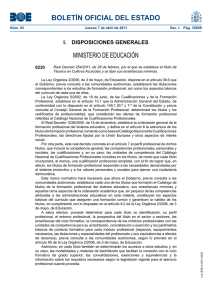 BOLETÍN OFICIAL DEL ESTADO MINISTERIO DE EDUCACIÓN I.  DISPOSICIONES GENERALES 6230