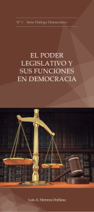 EL PODER LEGISLATIVO Y SUS FUNCIONES EN DEMOCRACIA