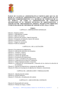 PLIEGO  DE  CLÁUSULAS  ADMINISTRATIVAS  PARTICULARES ... REGIR  EL  CONTRATO  ADMINISTRATIVO  PARA ...