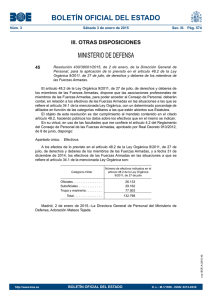 BOLETÍN OFICIAL DEL ESTADO MINISTERIO DE DEFENSA III. OTRAS DISPOSICIONES 45