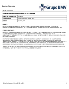Dec 27 2013 Informs of Grupo Gigante