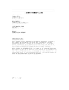 May 13 2011 Informs of Grupo Gigante