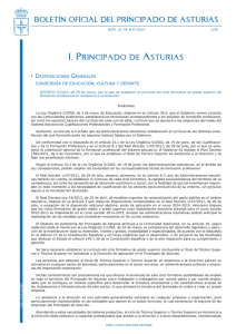 I. Principado de Asturias BOLETÍN OFICIAL DEL PRINCIPADO DE ASTURIAS D G