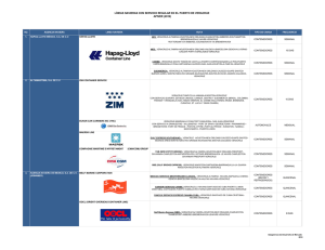 LÍNEAS NAVIERAS CON SERVICIO REGULAR EN EL PUERTO DE VERACRUZ NO.