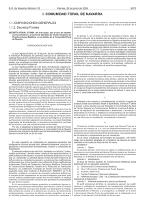 I. COMUNIDAD FORAL DE NAVARRA 1.1. DISPOSICIONES GENERALES 1.1.2. Decretos Forales