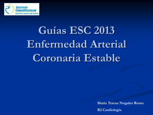 Guías Europeas 2013 Enfermedad Arterial Coronaria Estable