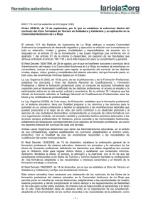 Orden 26/2010, de 10 de septiembre, por la que se... currículo del Ciclo Formativo de Técnico en Soldadura y Calderería...