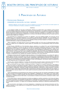 I. Principado de Asturias BOLETÍN OFICIAL DEL PRINCIPADO DE ASTURIAS • D