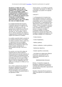 Decreto 117/2005, de 22 de septiembre del Gobierno de Cantabria , por el que se modifica el Decreto 111/1986, de 31 de diciembre, sobre composición, coordinación y régimen de funcionamiento de la Comisión de Protección Civil de la Comunidad Autónoma de Cantabria (Boletín Oficial de Cantabria de 4 de octubre de 2005)
