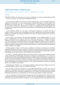 2585 DISPOSICIONES GENERALES BOLETÍN OFICIAL DEL PAÍS VASCO