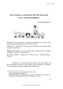 Notas para la integraci n de Mafalda en el mundo jur dico