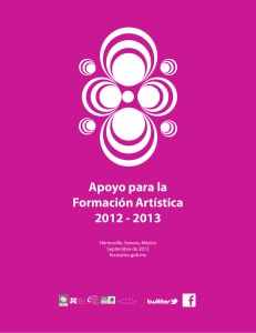 Apoyo para la Formación Artística 2012 - 2013 Hermosillo, Sonora, México