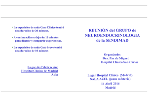 Programa de la Reunión del Grupo de Neuroendocrinología