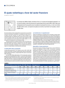 El ajuste redistribuye a favor del sector financiero COLOMBIA