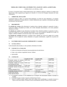 NORMA DEL CODEX PARA LOS PRODUCTOS A BASE DE CASEINA... CODEX STAN A-18-1995 Rev.1-2001