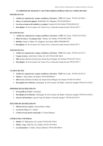 Cuadernos de trabajo y lecturas obligatorias para el curso 2014-2015