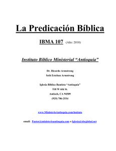 La Predicación Bíblica- Manual del Alumno