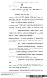 CÁMARA NACIONAL DE APELACIONES DEL TRABAJO - SALA VII Causa N°: 4109/2014
