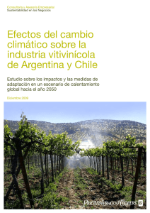 s Efectos del Cambio Climático sobre la Industria Vitivinícola de la Argentina y Chile