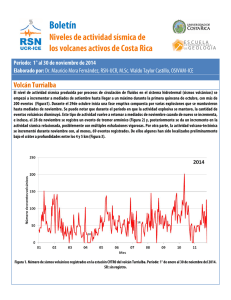 Boletín sismicidad volcánica, 1°-30 de Noviembre 2014.