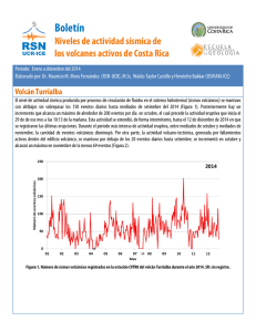 Boletín sismicidad volcánica, resumen del año 2014.