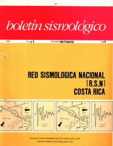 RED SISMOLÓGICA NACIONAL (R.S.N COSTA RICA 117