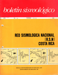 RED SISMOLÓGICA NACIONAL (R.S.N COSTA RICA 198