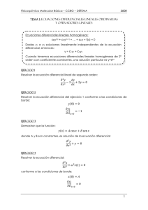 Tema 1: Ecuaciones diferenciales lineales ordinarias y operadores lineales