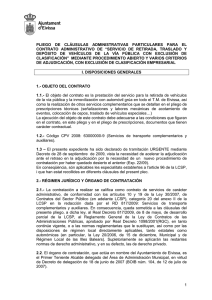 PLIEGO  DE  CLÁUSULAS  ADMINISTRATIVAS  PARTICULARES ... CONTRATO  ADMINISTRATIVO  DE  “SERVICIO  DE ...