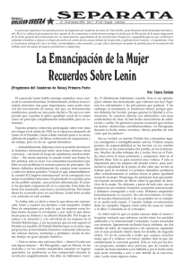La Emancipación de la Mujer Recuerdos Sobre Lenin SEPARATA