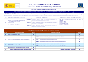 ADGG0508 OPERACIONES DE GRABACIÓN Y TRATAMIENTO DE DATOS Y DOCUMENTOS