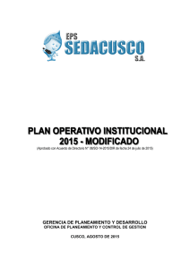 5.2.1 Plan operativo institucional Modificado 2015 (POI)