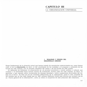 CAPITULO III LA URBANIZACIÓN UNIVERSAL