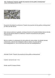Escuela de Arte dictará la conferencia “Creación de proyectos de... por María del Mar Bernal
