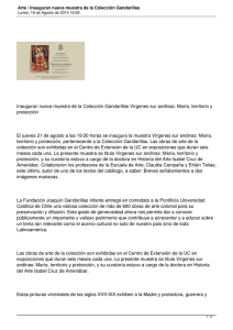 Inauguran nueva muestra de la Colección Gandarillas Vírgenes sur andinas:... protección