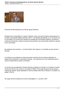 Encuentro de Administrativos con Rector Ignacio Sánchez