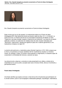 Dra. Claudia Campaña se presenta nuevamente en Puerto de Ideas Antofagasta Dado el éxito que tuvo el año pasado, la conferencista estará...