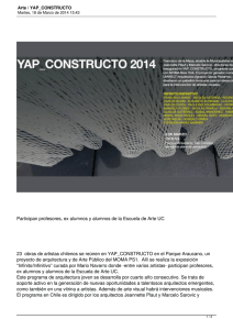 Participan profesores, ex alumnos y alumnos de la Escuela de... 23  obras de artistas chilenos se reúnen en YAP_CONSTRUCTO en...