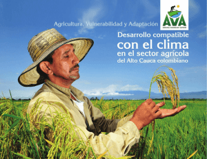 Desarrollo compatible con el clima en el sector agrícola del alto Cauca colombiano.
