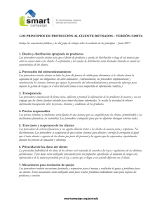 LOS PRINCIPIOS DE PROTECCIÓN AL CLIENTE REVISADOS – VERSIÓN CORTA