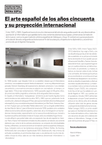 El arte español de los años cincuenta y su proyección internacional