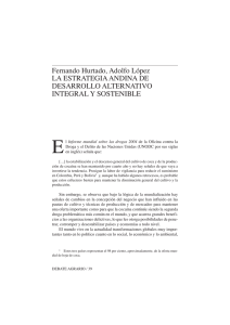 La Estrategia Andina de Desarrollo Alternativo Integral y Sostenible