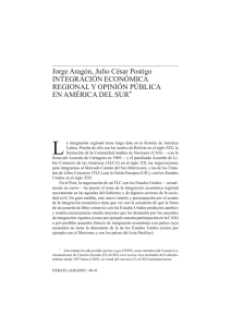 Integración económica regional y opinión pública en América del Sur