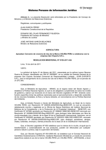 Aprueban Convenio de Licencia de Uso de la Marca VICUÑA PERU a celebrarse con la empresa Qori Exports S.R.L.