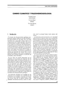 1. Introducción CAMBIO CLIMATICO PALEOHIDROGEOLOGIA y