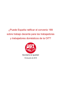 informe convenio 189 OIT servicio domestico UGT