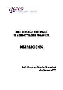 DISERTACIONES XXXII  JORNADAS  NACIONALES DE  ADMINISTRACION  FINANCIERA