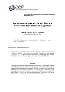 Sociedad De Garantía Recíproca: Resultados Del Sistema En Argentina
