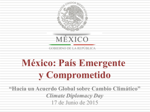 Ponencia 1. México. País Emergente y Comprometido